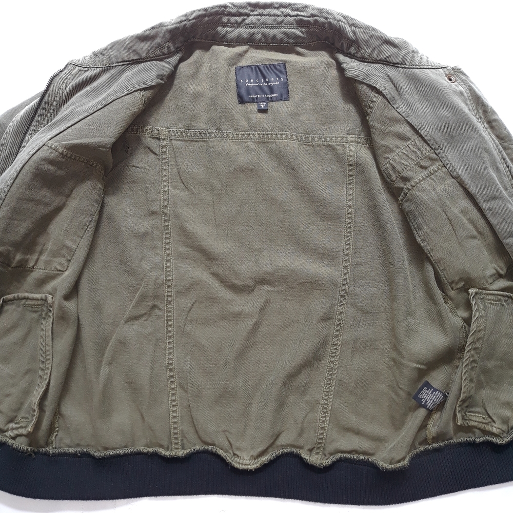 Sanctuary Distressed Green Utility Jacket - Picture 3 of 16